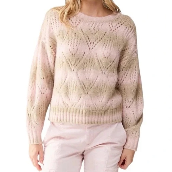 Sanctuary Striped Pointelle Sweater size XXL - Picture 1 of 8